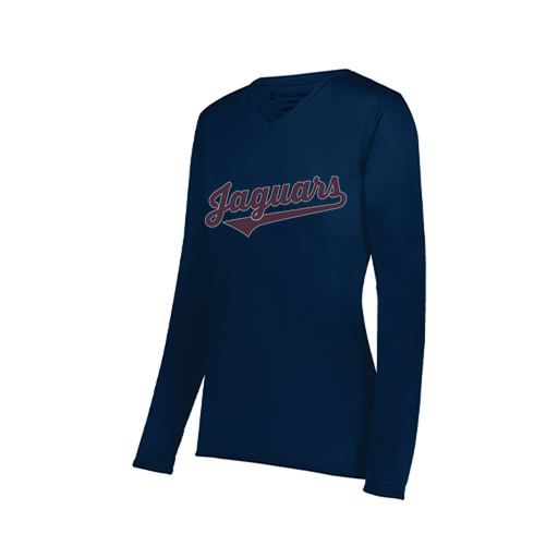 [222824.065.S-LOGO2] Ladies LS Smooth Sport Shirt (Female Adult S, Navy, Logo 2)