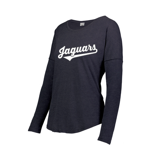 [3077.72N.S-LOGO1] Ladies LS Ultra-blend T-Shirt (Female Adult S, Navy, Logo 1)