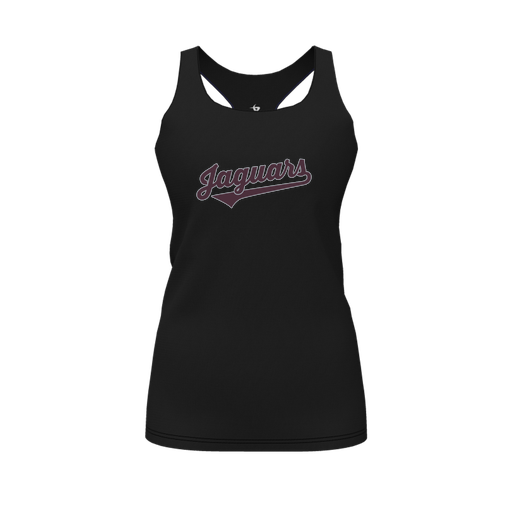 [CUS-DFW-RCBK-PER-BLK-FYS-LOGO2] Racerback Tank Top (Female Youth S, Black, Logo 2)