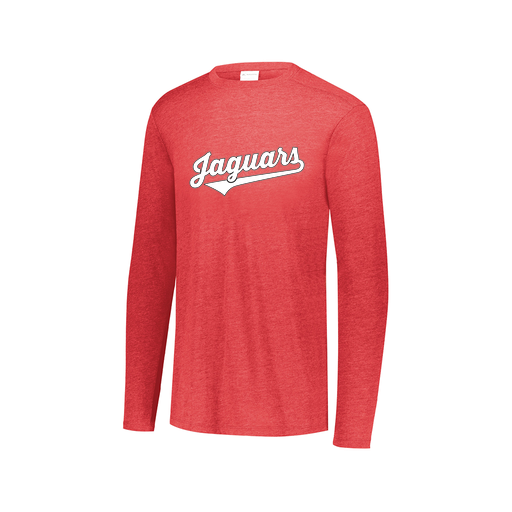 [FTLCUBRD-AXS-LOGO1] Decker Men's Tri-Blend T-Shirt - Long Sleeve (Adult XS, Red, Logo 1)