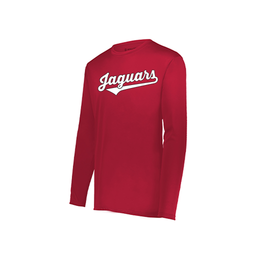 [222823.083.S-LOGO1] Youth LS Smooth Sport Shirt (Youth S, Red, Logo 1)