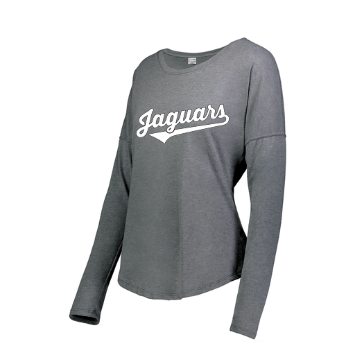 [3077.013.XS-LOGO1] Ladies LS Ultra-blend T-Shirt (Female Adult XS, Gray, Logo 1)